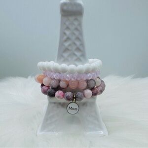 “Mom” Arm Candy Beaded Bracelet